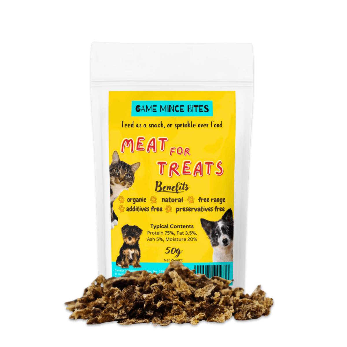 Game Mince Bites - Premium Pet Treat - Camelus - 100% Natural Dog Chews