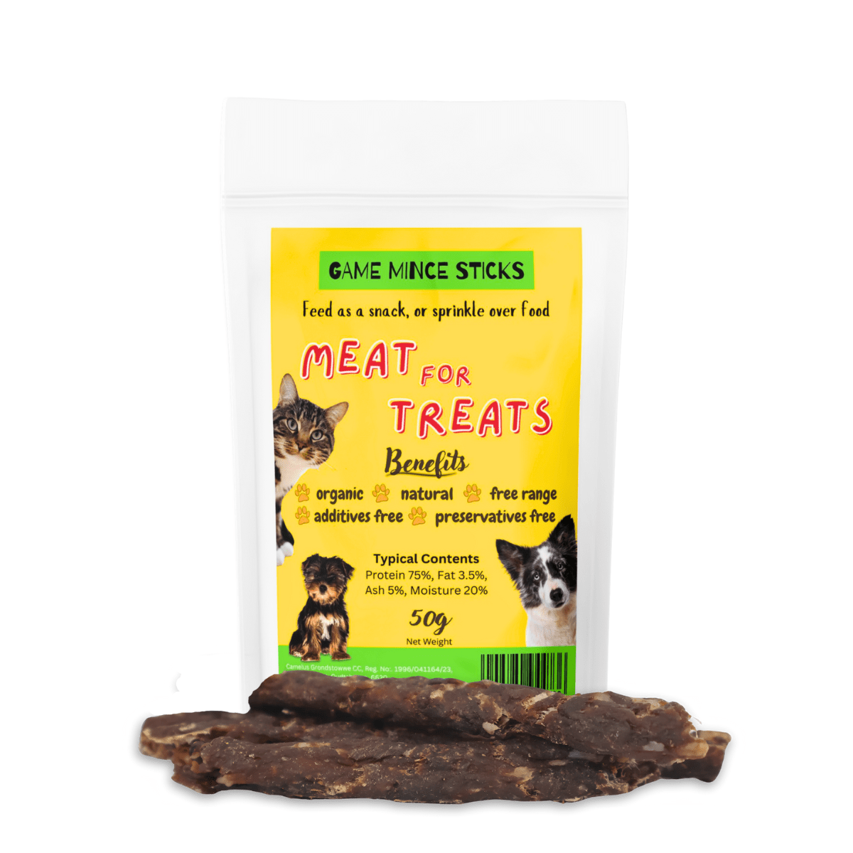 Game Mince Sticks - Premium Pet Treat - Camelus - 100% Natural Dog Chews