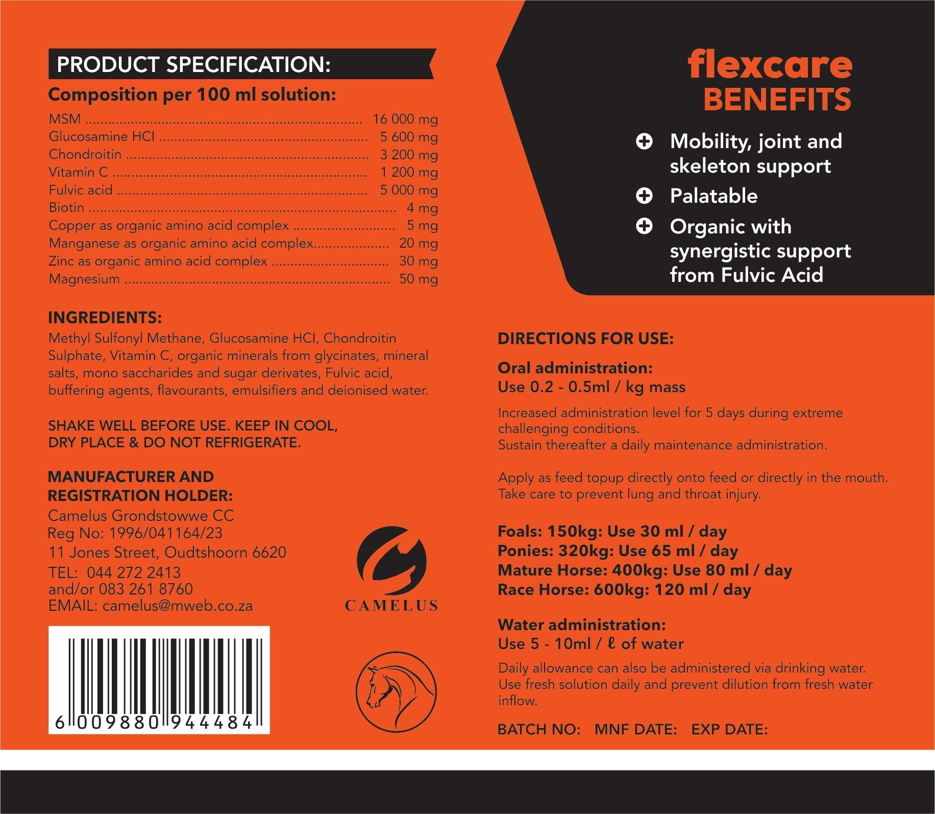 Advanced Horse Care 15L Bundle - Camelus - FlexCare | ElectroCare | Trophy