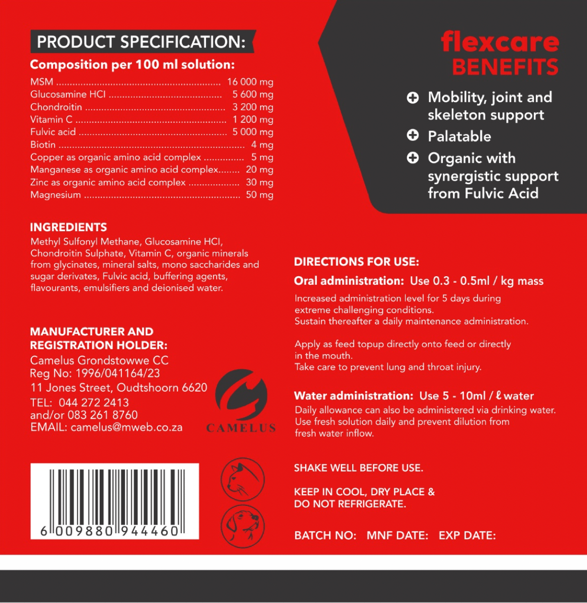 FlexCare & Moody Master (Movement & Calmness Support for Dogs) - Camelus - Joint | Movement | Barking | Anxiety | Probiotic