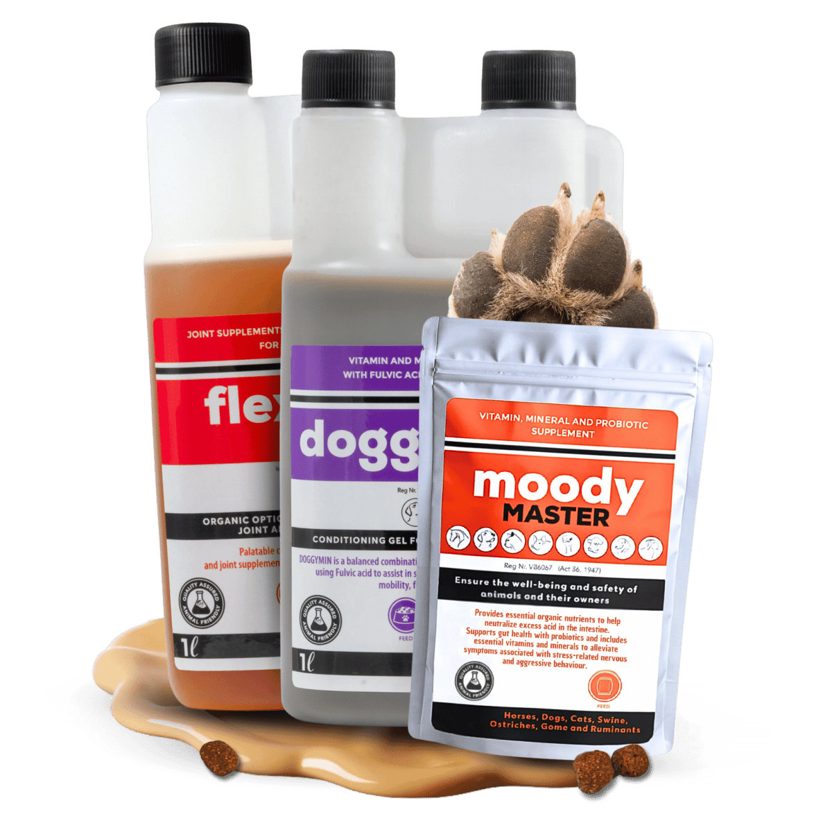 Flexcare, Doggymin & Moody Master (Ultimate Wellness for Dogs & Cats) - Camelus - Immunity | Skin & Coat | Movement | Anxiety | Happiness