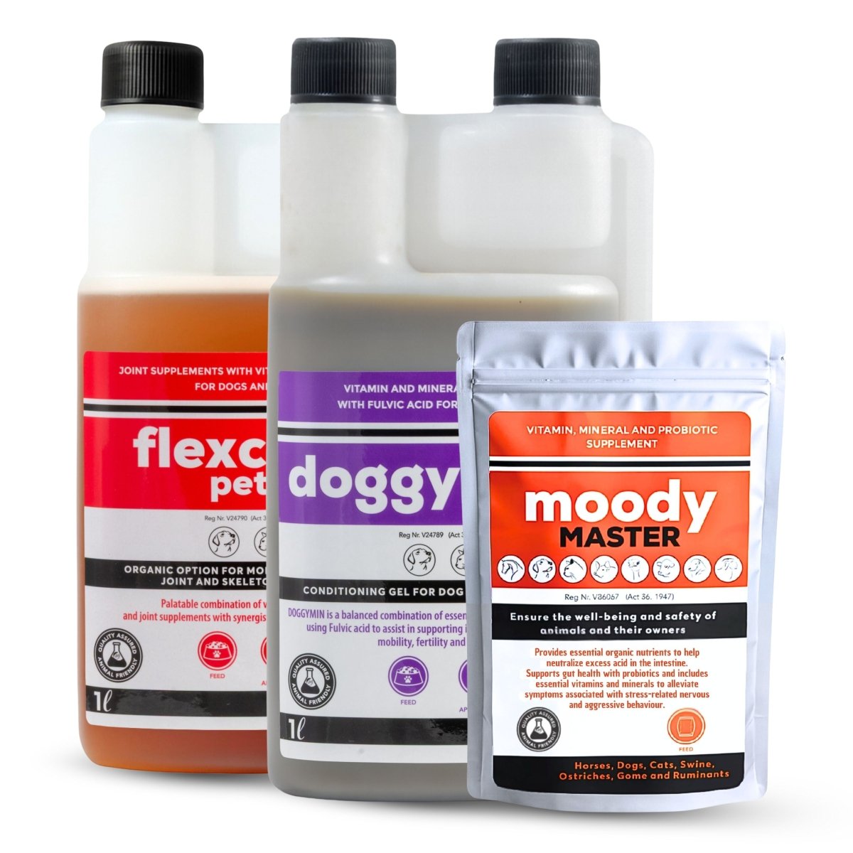Flexcare, Doggymin & Moody Master (Ultimate Wellness for Dogs & Cats) - Camelus - Immunity | Skin & Coat | Movement | Anxiety | Happiness