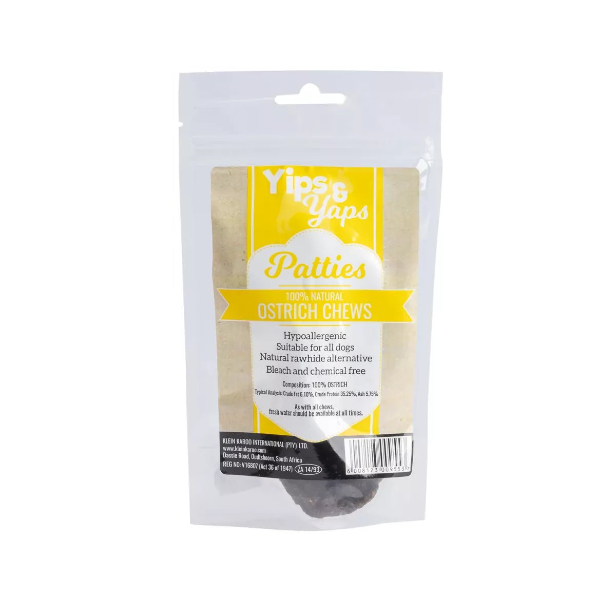 Ostrich Patties Natural Dog Treats - Camelus - 100% Natural Dog Chews
