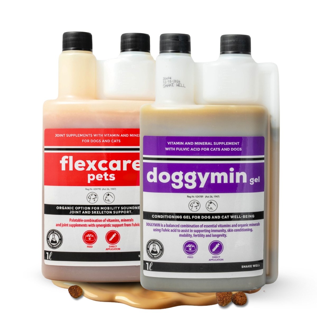 Flexcare & Doggymin (Joint & Skin Support For Dogs & Cats) - Camelus - Joint | Skeleton | Mobility | Skin Conditioning | Longevity | Fertility | Immunity