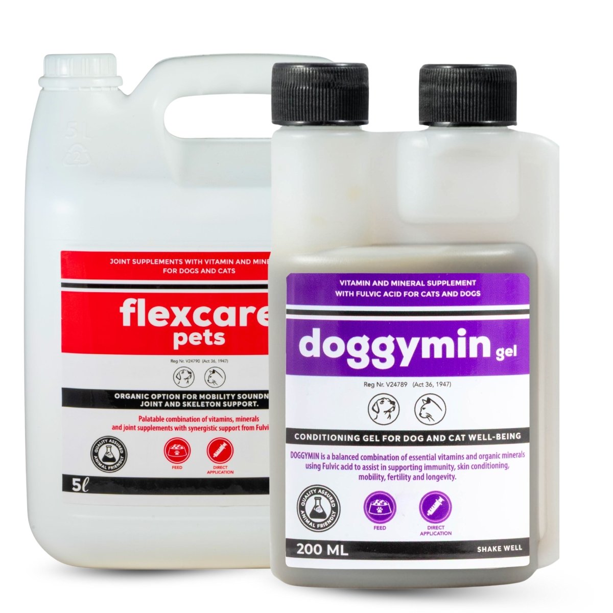 Flexcare &amp; Doggymin (Joint &amp; Skin Support For Dogs &amp; Cats) - Camelus - Joint | Skeleton | Mobility | Skin Conditioning | Longevity | Fertility | Immunity