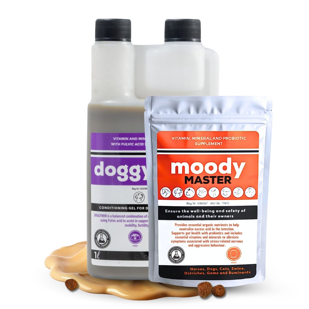 DoggyMin &amp; Moody Master (Wellness &amp; Calmness Support for Dogs) - Camelus - Skin | Longevity | Immunity | Barking | Anxiety | Probiotic
