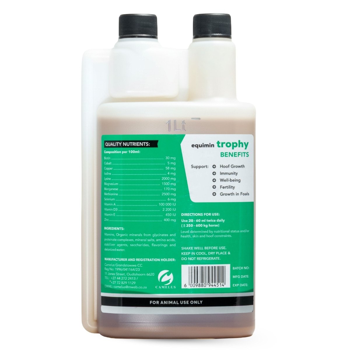 Equimin Trophy (Supplement For Horses & Game) - Camelus - Hoof Health | Fertility | Immunity | Growth | General Well - Being