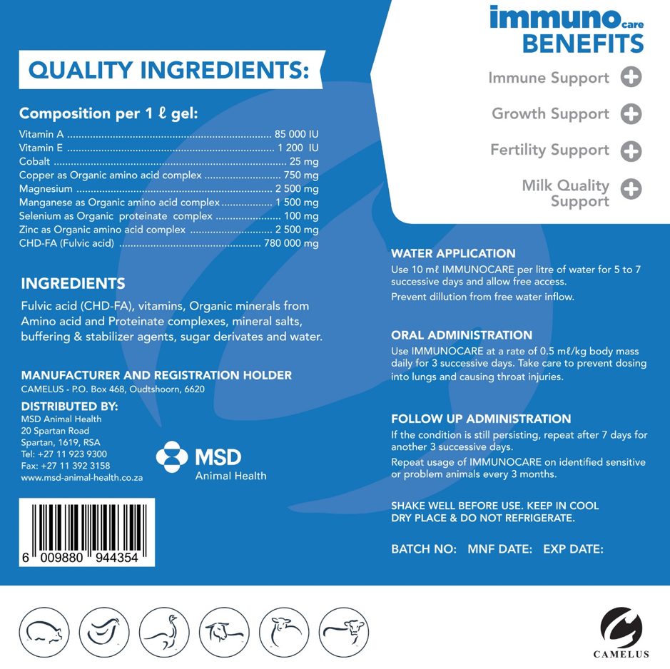 Immunocare (Supplement For Poultry, Ostriches, Ruminants, Swine, Pigeons &amp; Horses) - camelusonline