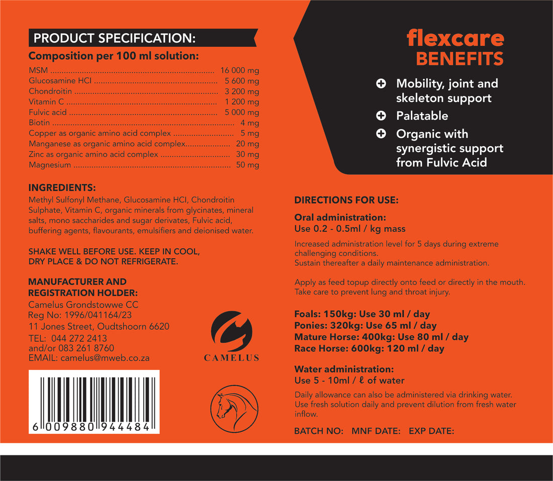 Flexcare Equine (Supplement For Horses) - camelusonline